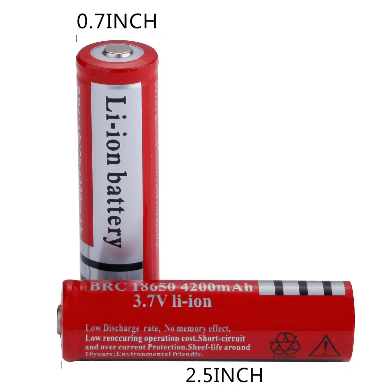 GTF 4 шт. перезаряжаемые литий-ионные батареи 18650 3 7 в 4200 мАч батарея Универсальное