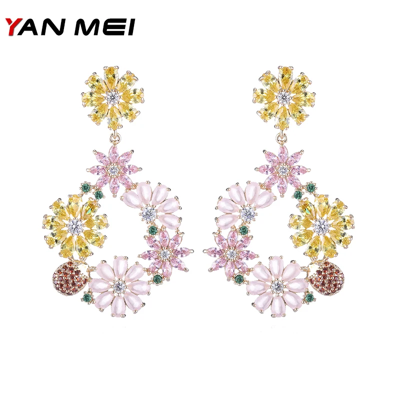 

Серьги-гвоздики женские с фианитами, YME7707