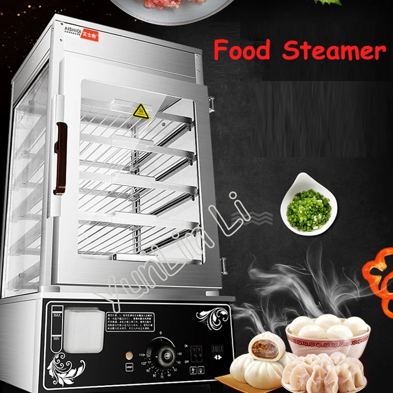 Commercial Electric Steamer Bread Steaming Machine Surrounded Toughened Glass Commerical Bun Bread Steamer Bread Maker