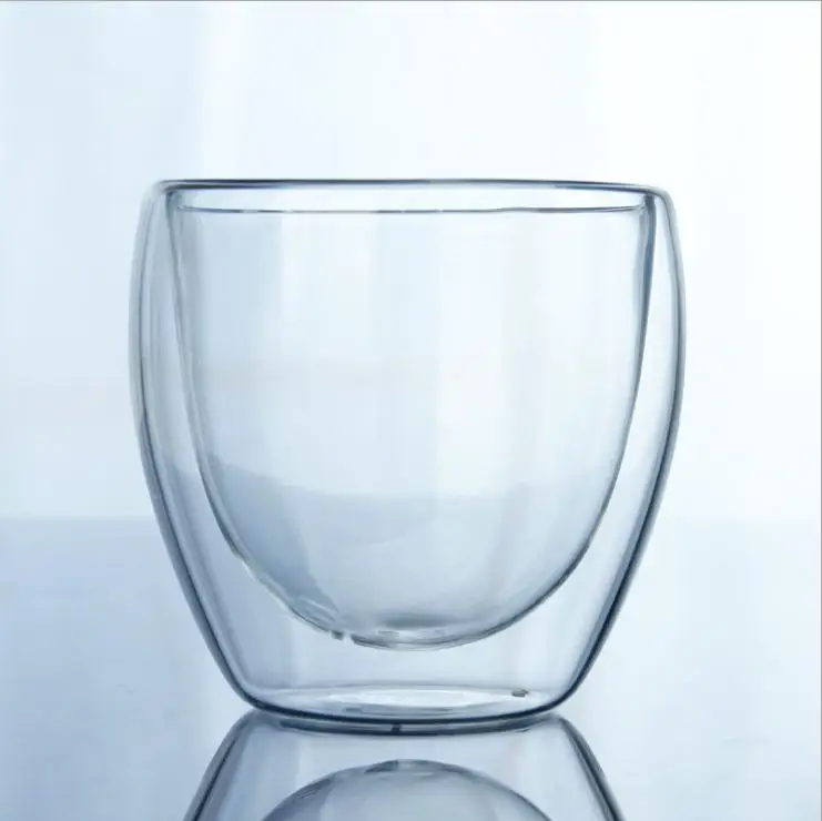 6pcs double layers80ML heat resistant glass materal coffee tea cups layer 100% handmade exquisite cup | Дом и сад