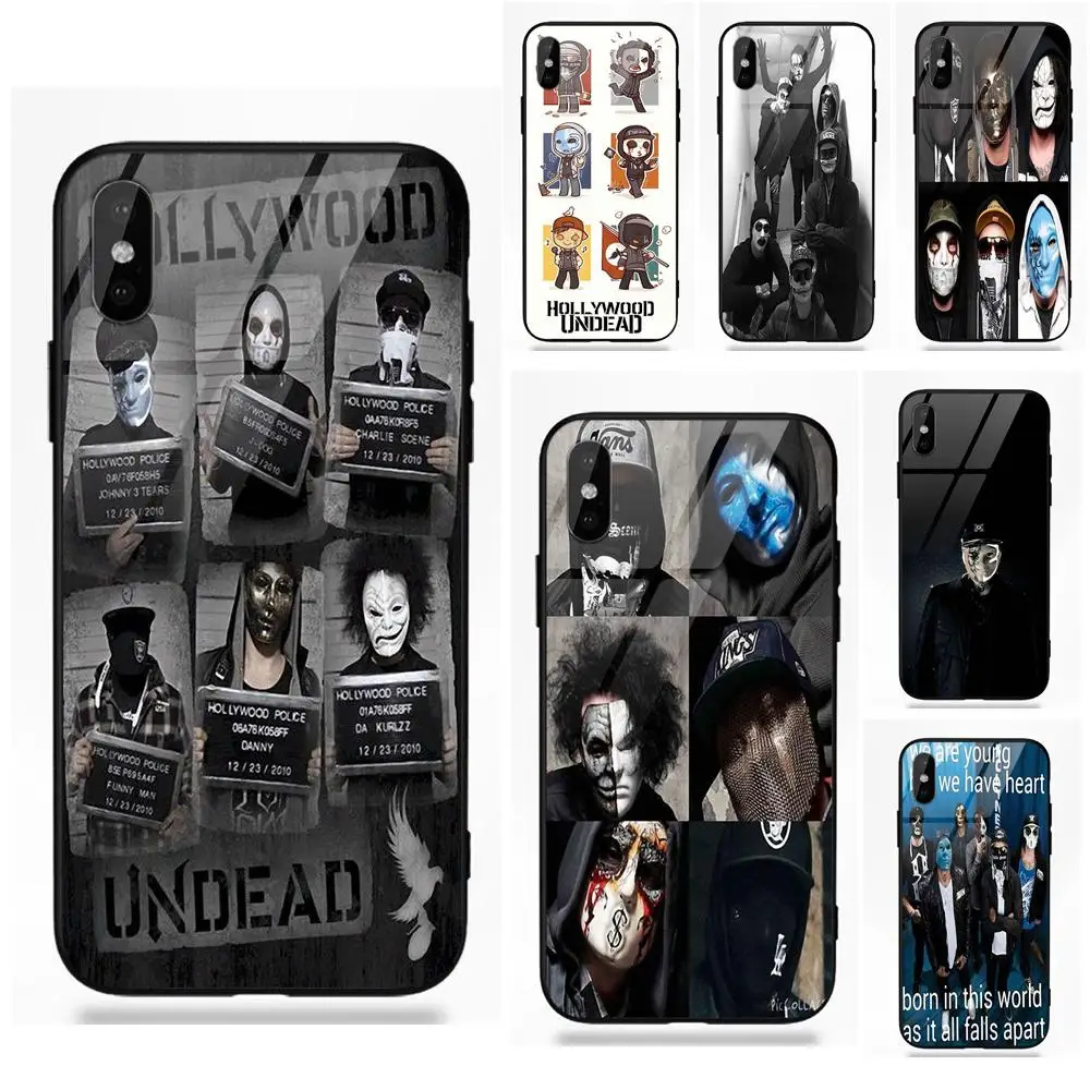 Vvcqod Мягкий ТПУ чехол + закаленное стекло популярный группа Голливуд нежити для