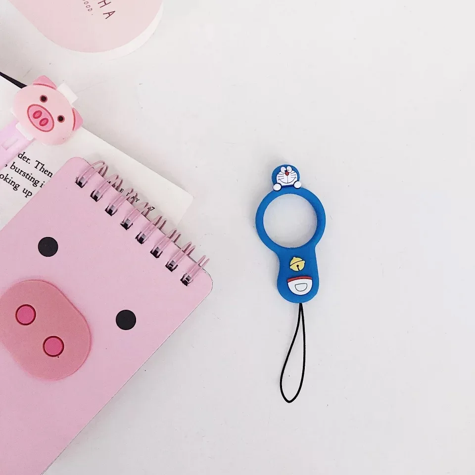 Кольцо на палец для телефона, ремешки, каваи, силиконовые ремешки, USB держатель для ключей, веревка для мобильного телефона, мини-ремешок - Цвет: 004
