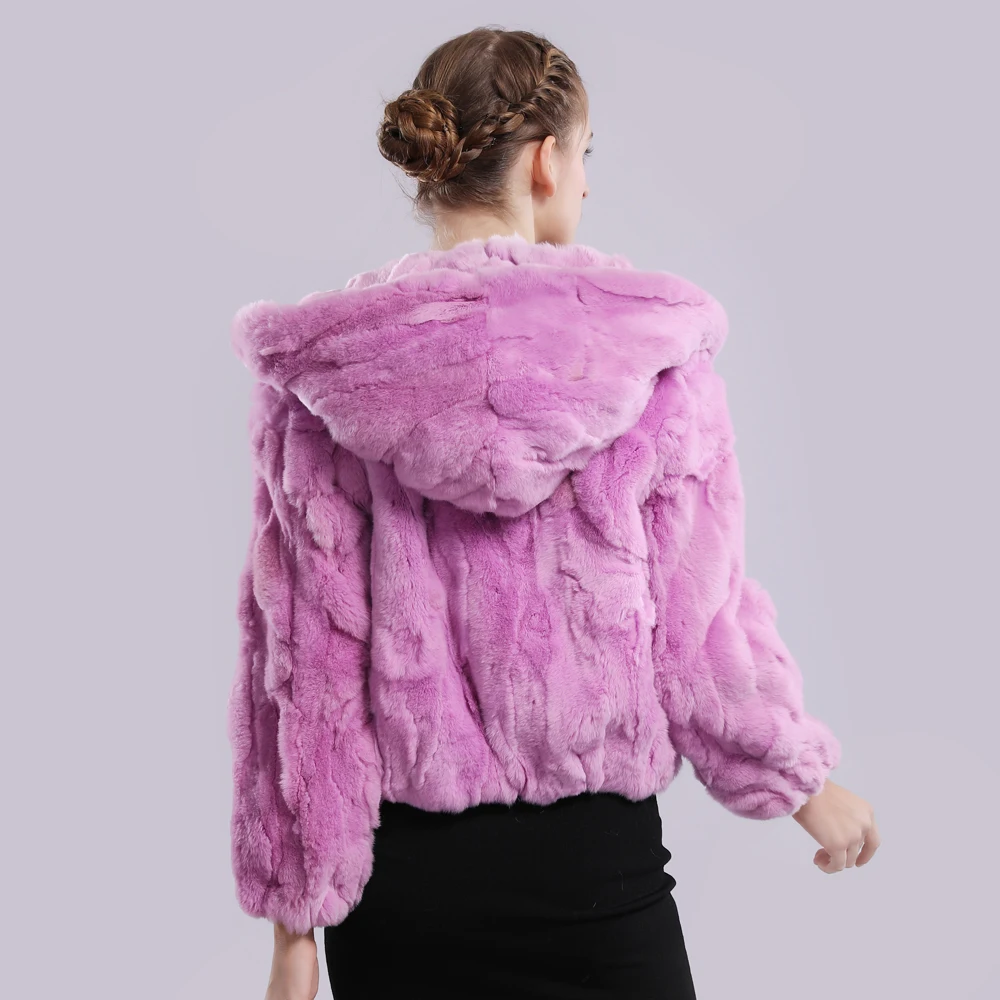 2020 Новые короткие зимние женские ботинки из натуральной Рекс меховая куртка на