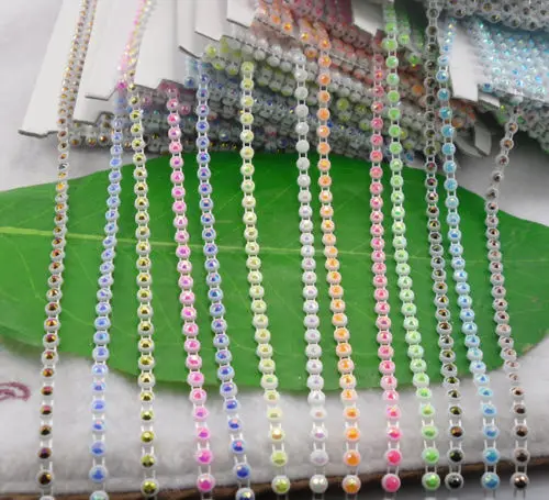 Сделай Сам SS12 jelly AB Смола Кристалл 3 мм Стразы белая пластиковая чашка обвязка