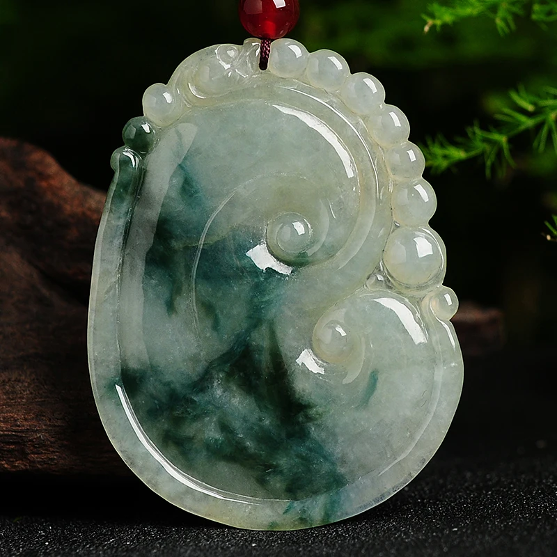 Товары Подвеска Из бирманского нефрита с нефритом Ruyi подвеска в виде цветка