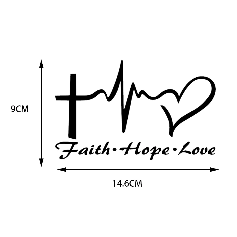 Творческая Виниловая наклейка для автомобиля Jesus HOPE LOVE FAITH Prayer цвет черный
