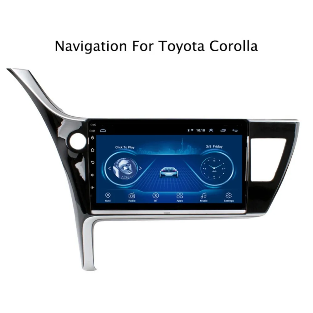 Супер тонкий сенсорный экран Android 8,1 gps навигация для toyota corolla радио головное устройство планшет стерео Мультимедиа Bluetooth
