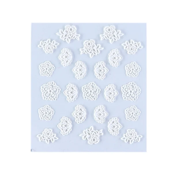 11 5D Embossed Nail Sticker Decals Blooming Flower Acrylic Engraved 3D Slider Manicure Empaistic Nail Art Decoration Tips CH1019 - Цвет: 11