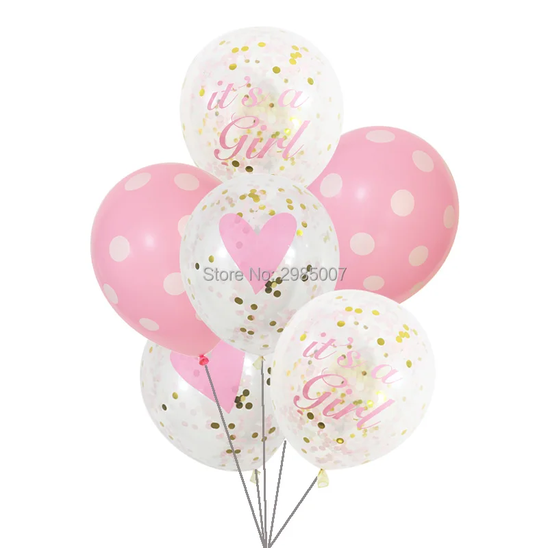 9 шт./лот это девочка мальчик воздушные шары первый День рождения baby shower 1 й