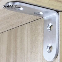4pcs stainless steel furniture corner brackets and screws furniture hardware fittings 90 degrees connection accessories 5050