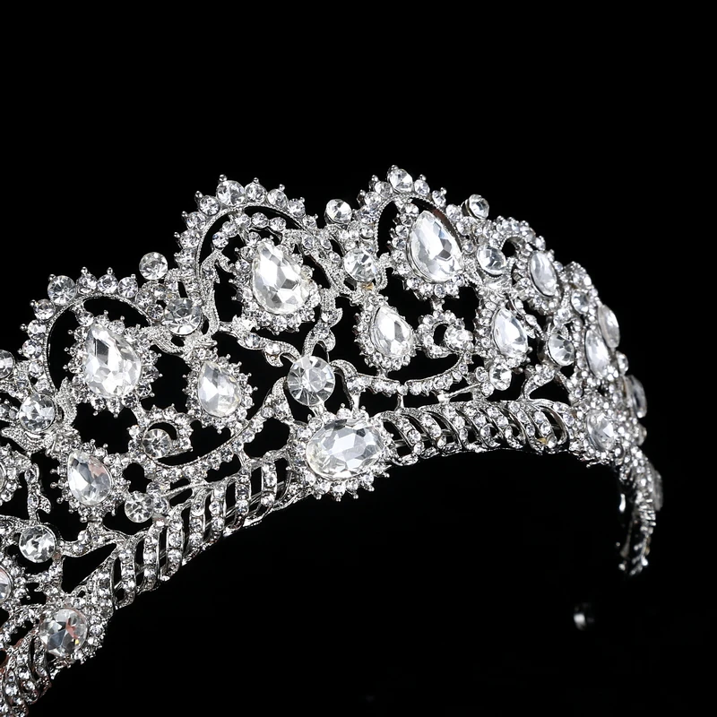 Свадебная тиара большая Хрустальная Королевская корона свадебные аксессуары