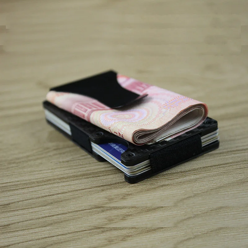 Металлический RFID кошелек BISI GORO 2021 мини зажим для денег брендовый 2019 Модный черный