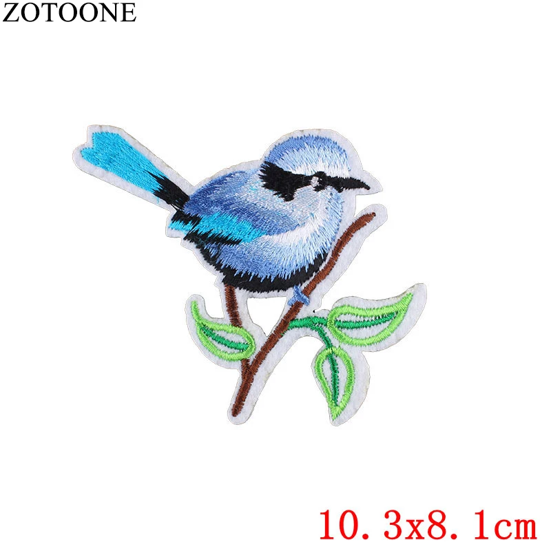 ZOTOONE Сделай Сам птица швейная вышивка ПВХ патч наклейки одежда мода железо на