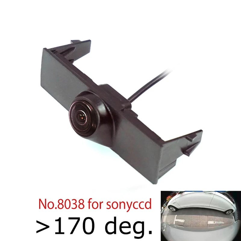 8038sonyccd fisheye Закрытая Автомобильная Передняя камера с логотипом CCD HD 180deg для VW Volkswagen SPORTSVAN TOUAREG 2013 - Название цвета: 8038sonyccd fisheye