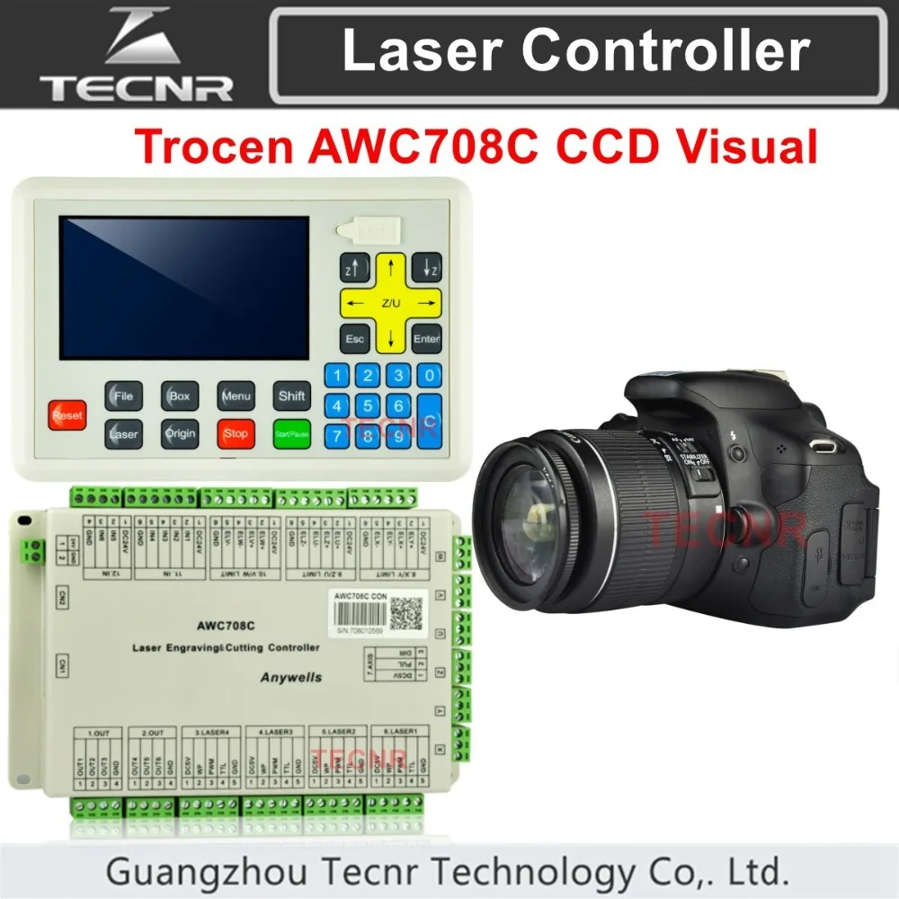 Визуальный CO2 лазер DSP контроллер TECNR Trocen AWC708C CCD камера canon для лазерного
