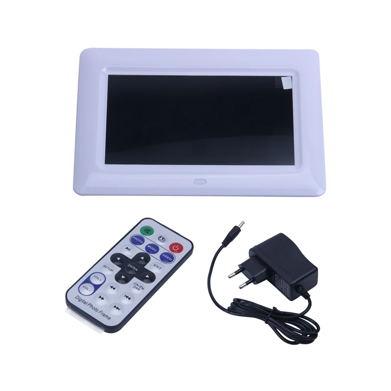 FULL 7 дюймов HD TFT LCD цифровая фоторамка с MP3 MP4 slideshow Clock Remote настольного