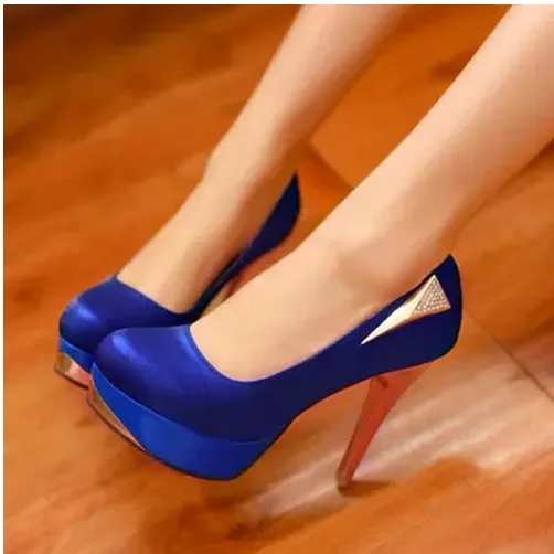 Black Blue Purple Red Brand New Design Sexy Bottom High Heel Shoes Dress Wedding Party Fashion Women Platform Pumps | Обувь