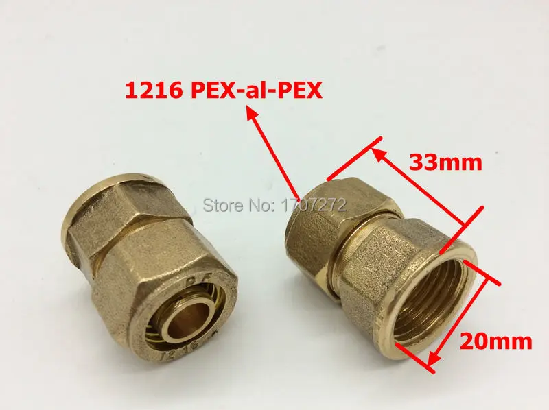 Бесплатная доставка 1216*1/2F фитинг для труб PEX-al-PEX с внутренней резьбой медный |