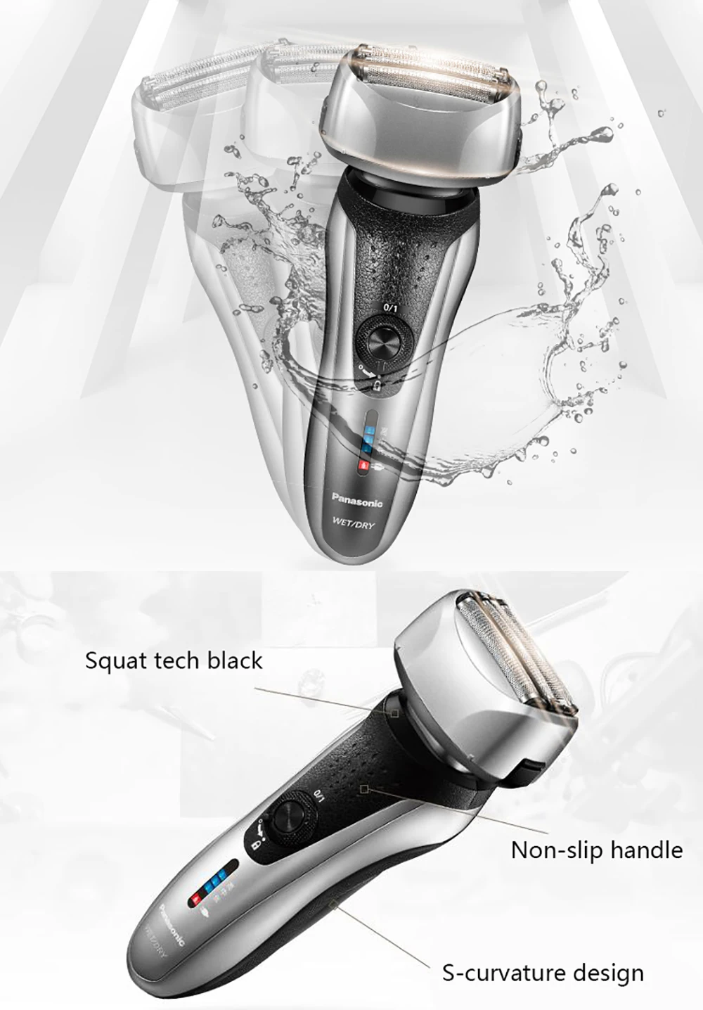 Panasonic smart 4 режущая головка электробритва бритва с быстрой зарядкой ES-RF31-S405 светильник серый поддержка сухой и влажной для мужчин
