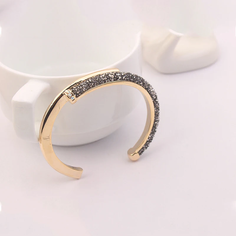 Бренд MALANDA Браслет манжета с кристаллами от Swarovski для женщин модные свадебные