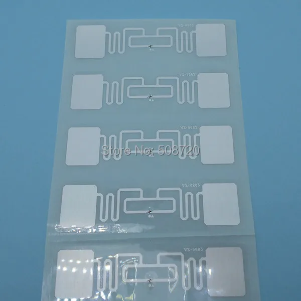 9662 ISO 18000 6C Alien H3 73 5x21 2 мм UHF Метка RFID Клейкая метка инкрустация 100 шт./лот Бесплатная
