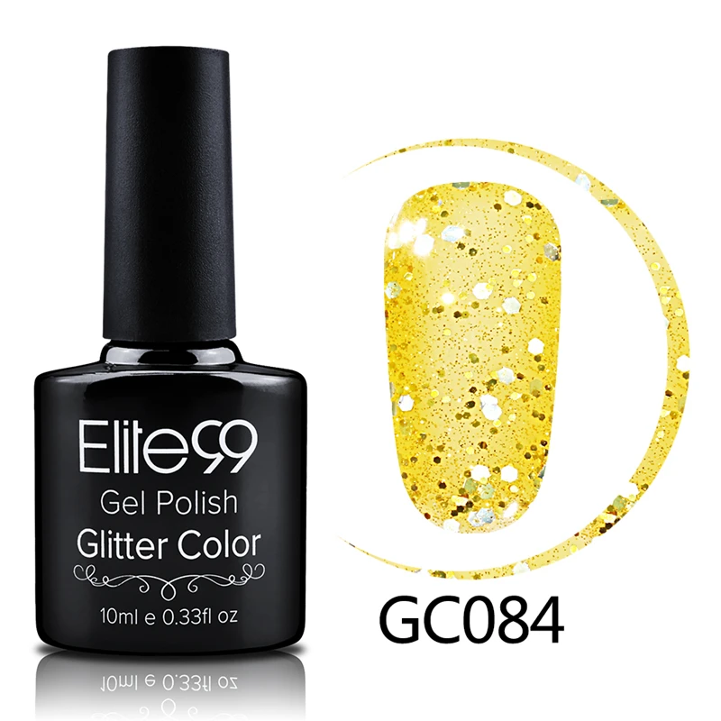 Elite99 10mlBling Блестящий Гель-лак для ногтей легкий замачиваемый Алмазный Гель-лак для ногтей отверждение Светодиодная лампа машина длительный лак для ногтей - Цвет: R-GC084