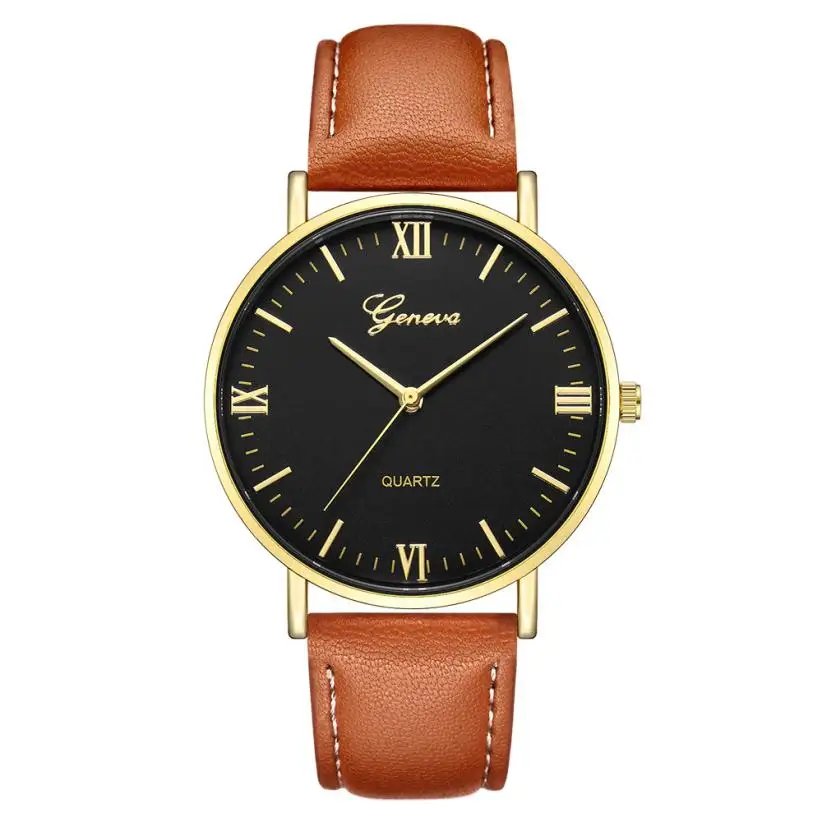 Reloj Fashion Large Dial Military Quartz Men Watch Leather Sport Watches Classic Clock Wristwatch Relogio Masculino#D - Цвет: D