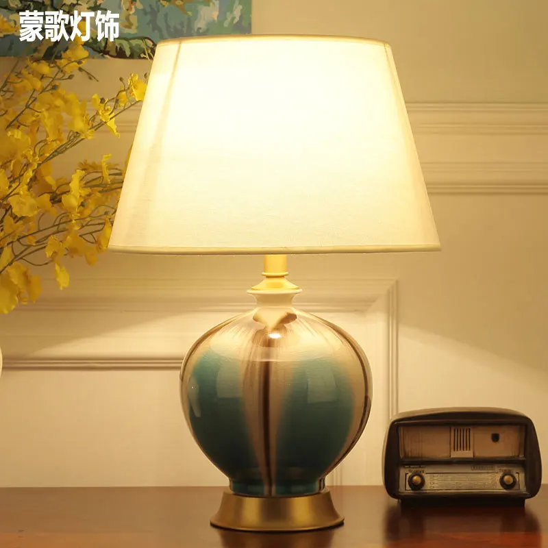 Бесплатная доставка. Настольная лампа в стиле ретро. Керамическая европейском