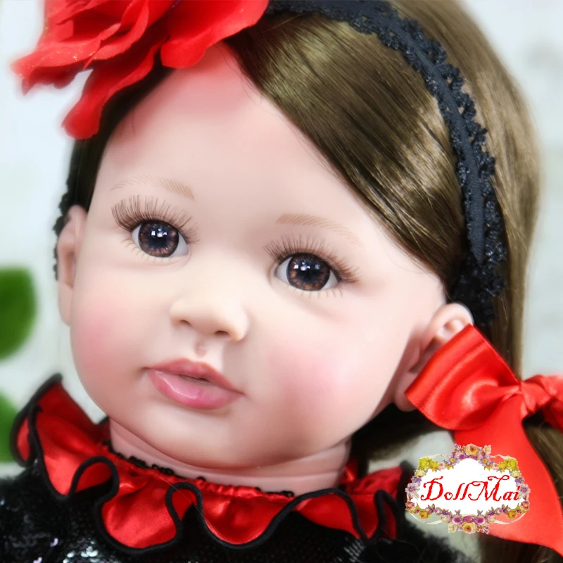 Bebe Кукла реборн 2" 60 см Силиконовые реборн Детские куклы-игрушки для девочек для детей подарок Реалистичная принцесса малыш BJD oyuncak bebek