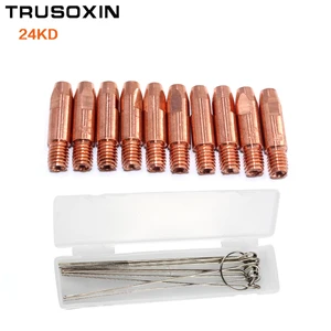 10 шт. 24KD MAG MIG сварофонарь наконечники-MIG MAG CO2 сварочный аппаратсварочный инструмент Аксессуары 1 коробка Dredge Neeles