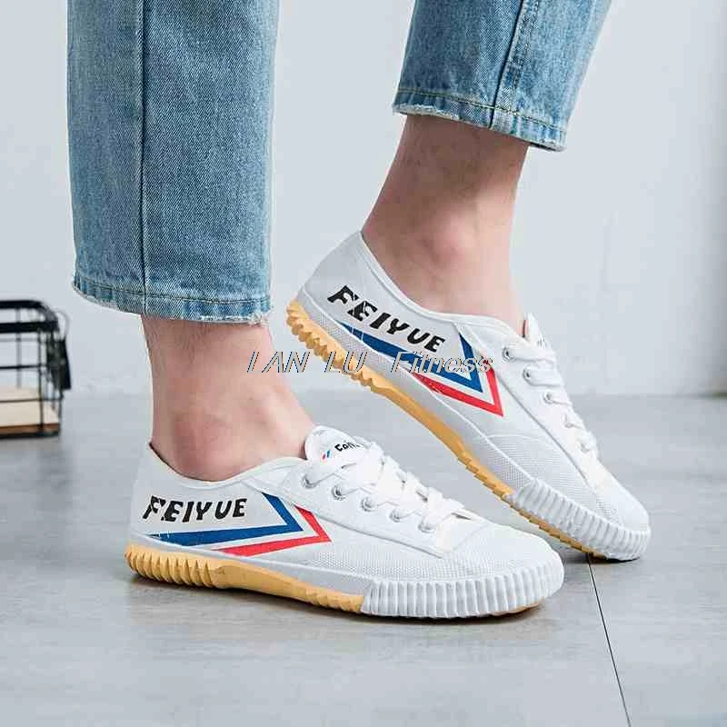 Feiyue \ Shaolin soul track shoes Подлинная обувь кунг-фу парусиновая обувь мужская летняя Пара моделей Белая обувь