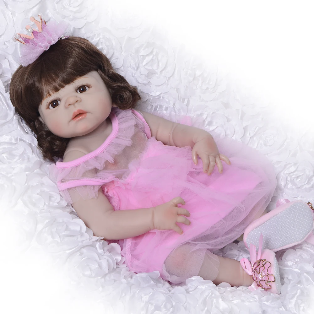 Реалистичные полностью силиконовые Reborn Baby Menina Alive 23 &quotНоворожденный ребенок