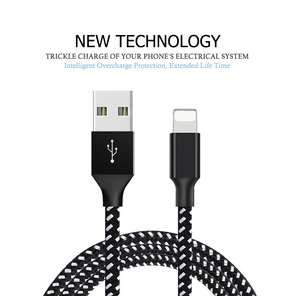 Usb кабель для быстрой зарядки iPhone X XS Max XR 8 2.4A передачи данных iPad iPod кабели