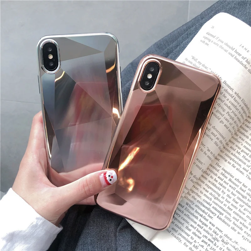 Зеркальные телефонные чехлы с кристальным покрытием чехол для iPhone 7 Блестящий