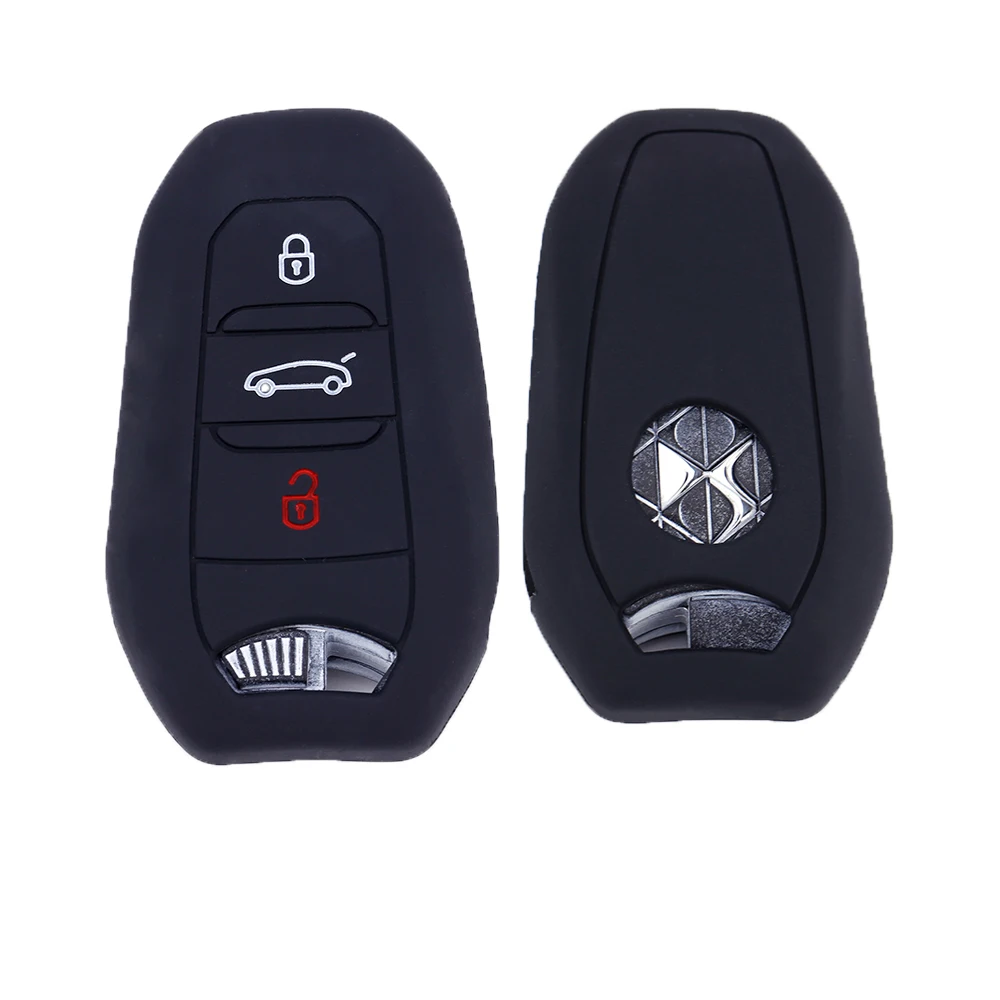 Хороший силиконовый для ключа автомобиля брелок чехол peugeot 508 301 308 2008 3008 4008 407 408