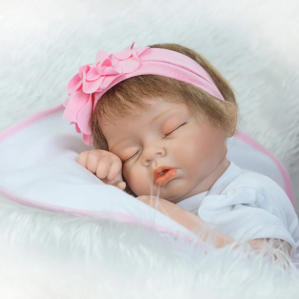 

Мягкие силиконовые куклы Новорожденные, игрушки, 22 дюйма, ткань, тело, реалистичный сон, Новорожденный ребенок, подарок, Детская кукла