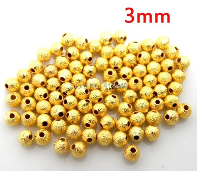 

1000pcs Gold Plated Stardust Spacer Beads 3mm Dia