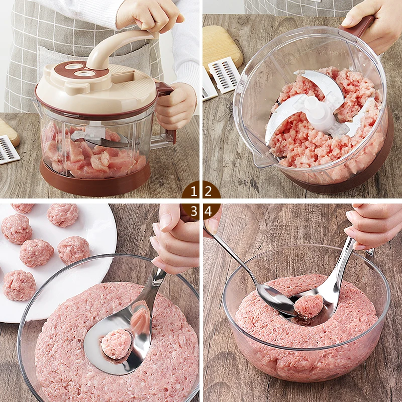 Бытовая ручная мясорубка многофункциональный фаршировщик для пельменей