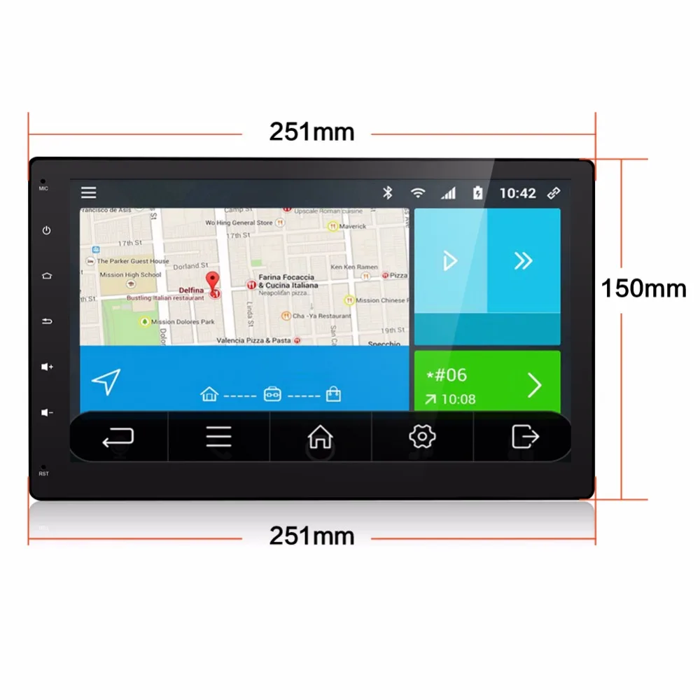 2Din 10 1 дюймов Android 7 3g Wifi автомобильное радио gps навигация 2 Din автомобиль стерео
