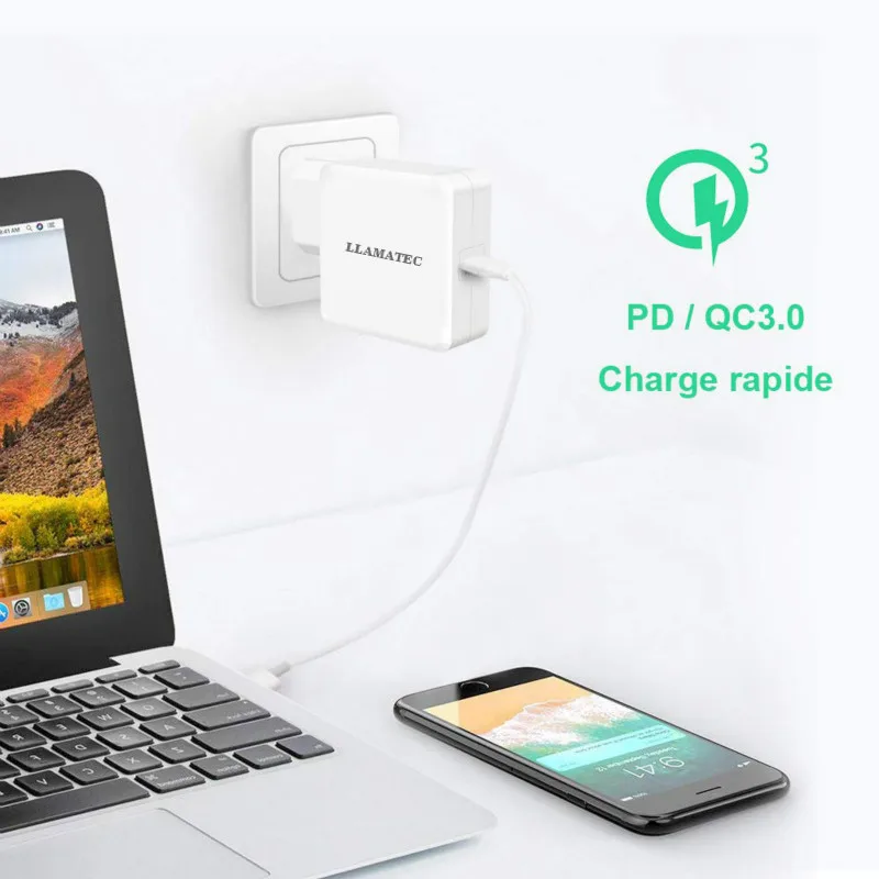 Сетевое зарядное устройство USB Type C с портом 65 Вт|Адаптеры для ноутбуков| |