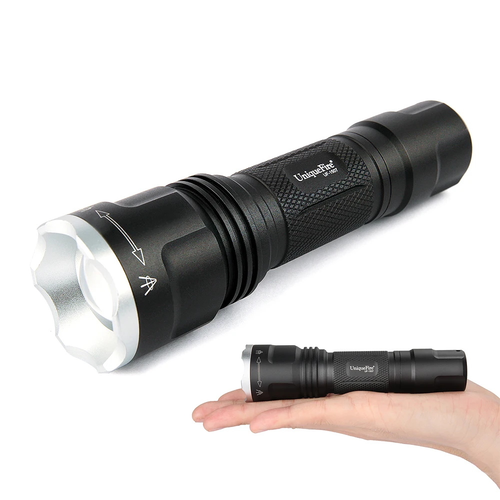 

UniqueFire UF-1507 1200 High Lumens Ultra Bright Torch XML T6 LED Tactical Flashlight Waterproof Rechargeable