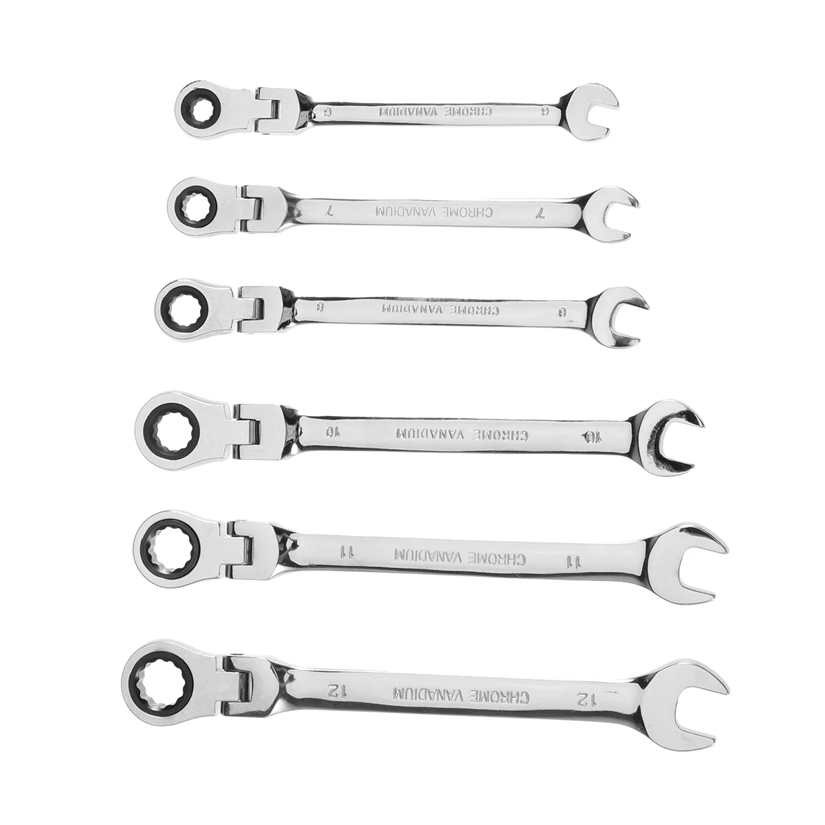 6 PCS/Set CR-V Durable Biservice Spanners Dual Heads Ratchet Dicephalous Wrenches for Machine Repairing Home Screw | Инструменты