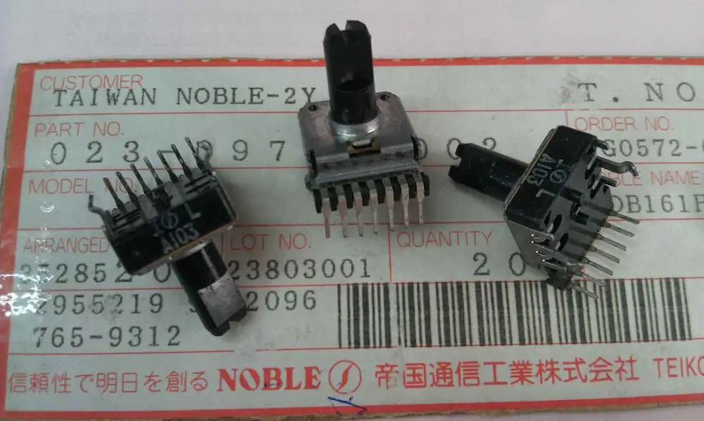 

2PCS/LOT NOBLE brand, RK14 potentiometer, A10K, 13MM axis