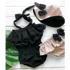 Боди детское кружевное, с открытыми плечами, на шнуровке, на возраст 0-24 месяцев