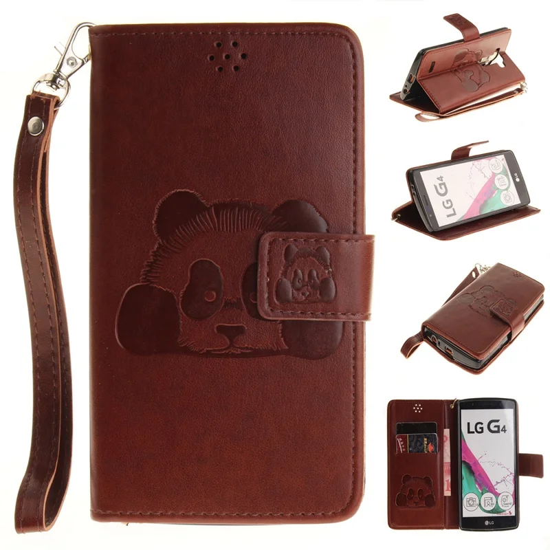 Panda Pattern Leather Phone Case For LG G3 G4 K7 K8 K10 M2 TPU Back Cover Flip Shell Stand Wallet Bag Card Holder |
