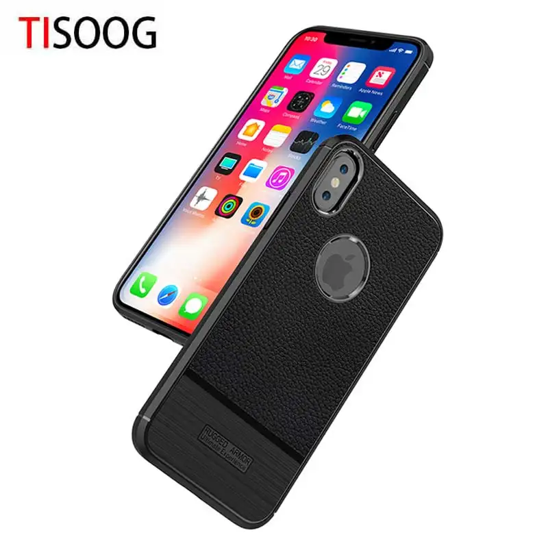 Новейший чехол TISOOG для iphone x полный защитный из поликарбоната и ТПУ силиконовый
