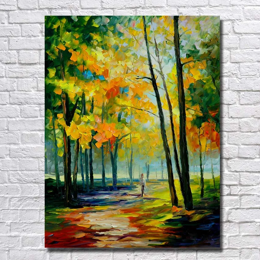 

Spring Landscape Oil Painting Hand Painted Large Wall Pictures for Home Decoration Knife Pictures Oil on Canvas no Framed