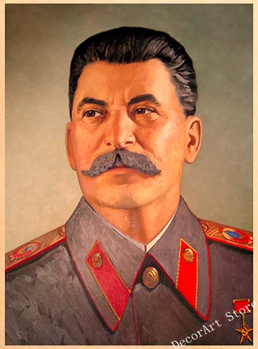 Ленин сталин CCCP советский союз лидер холст живопись винтаж стены крафт плакаты с