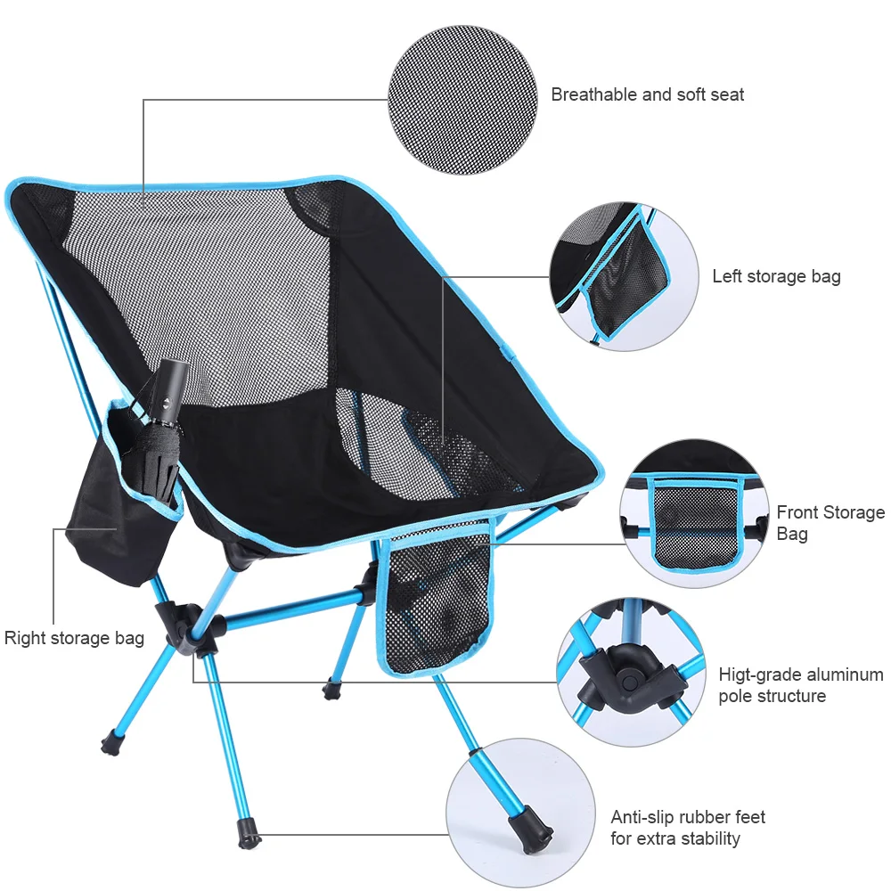Satin Al Taşınabilir Hafif Katlanır Kamp Sandalyesi Koltuk Açık Balıkçılık Yürüyüş Eğlence Piknik Plaj Sandalyesi BARBEKÜ Katlanır Tabure
