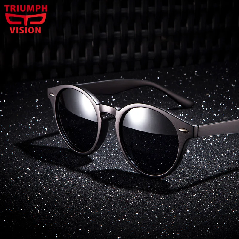 Солнцезащитные очки в стиле ретро TRIUMPH VISION круглые солнцезащитные винтажном